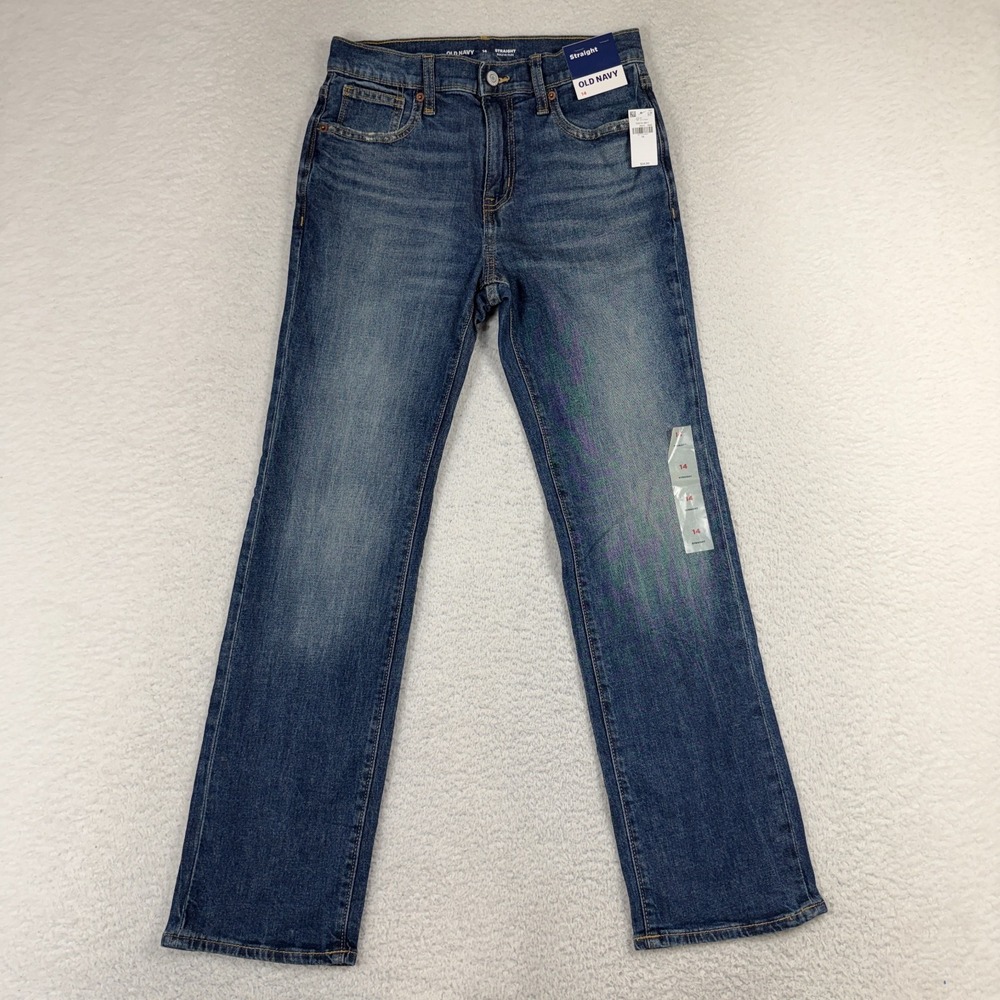 Old Navy Jeans Straight Built In Flex Built In Tough Boys Size 14 W27 Adjustable